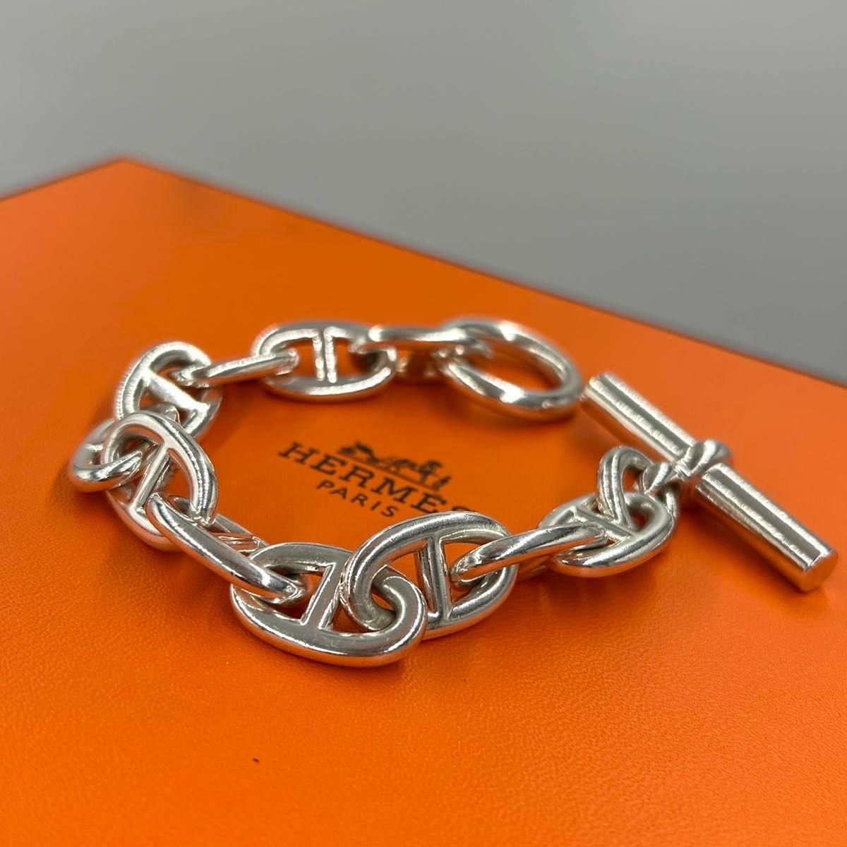エルメス HERMESシェーヌダンクルTGM11コマ【極上美品】 ブレスレット