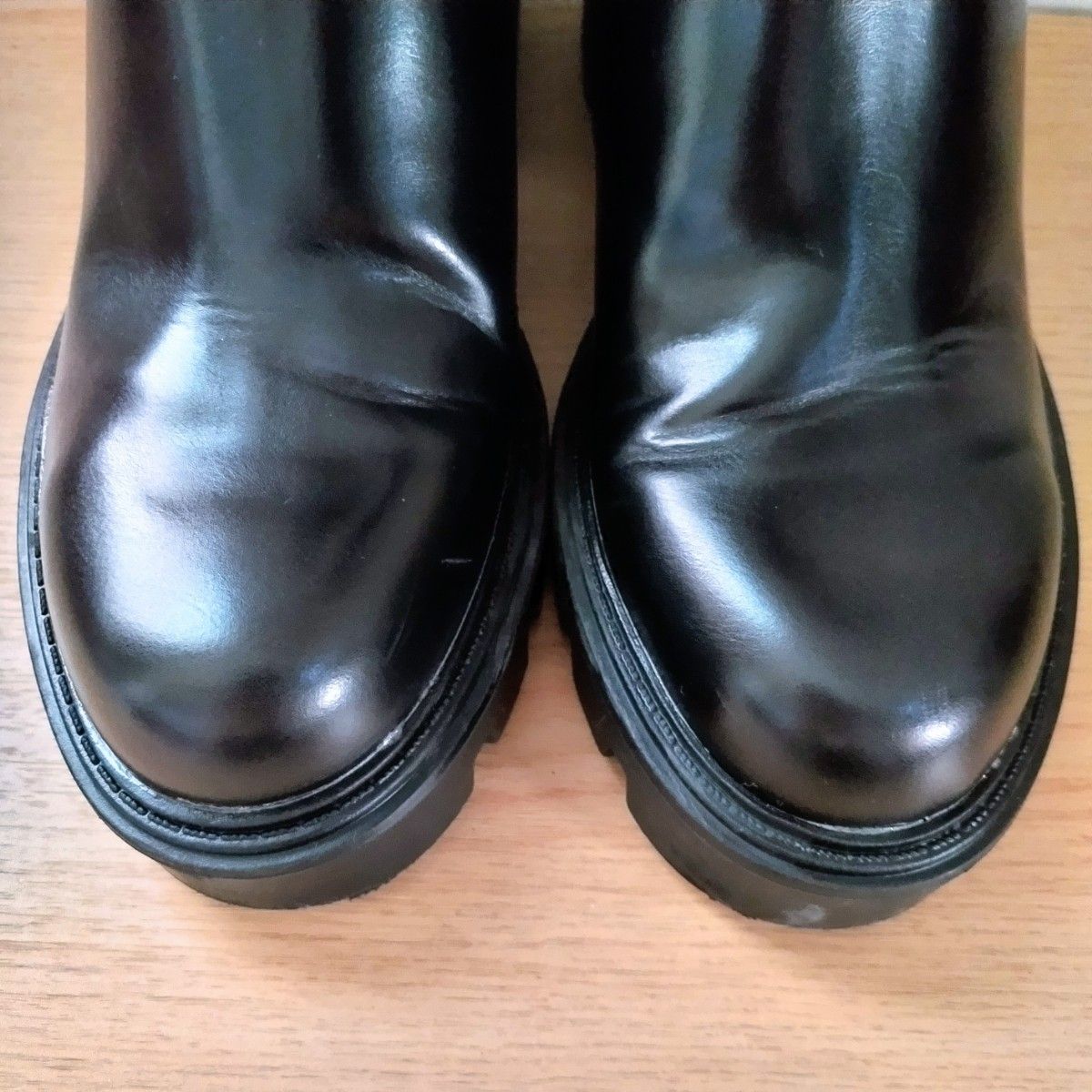 ZARA/サイドゴアブーツ/39/25cm/ブラック/ショートブーツ/ボリューム