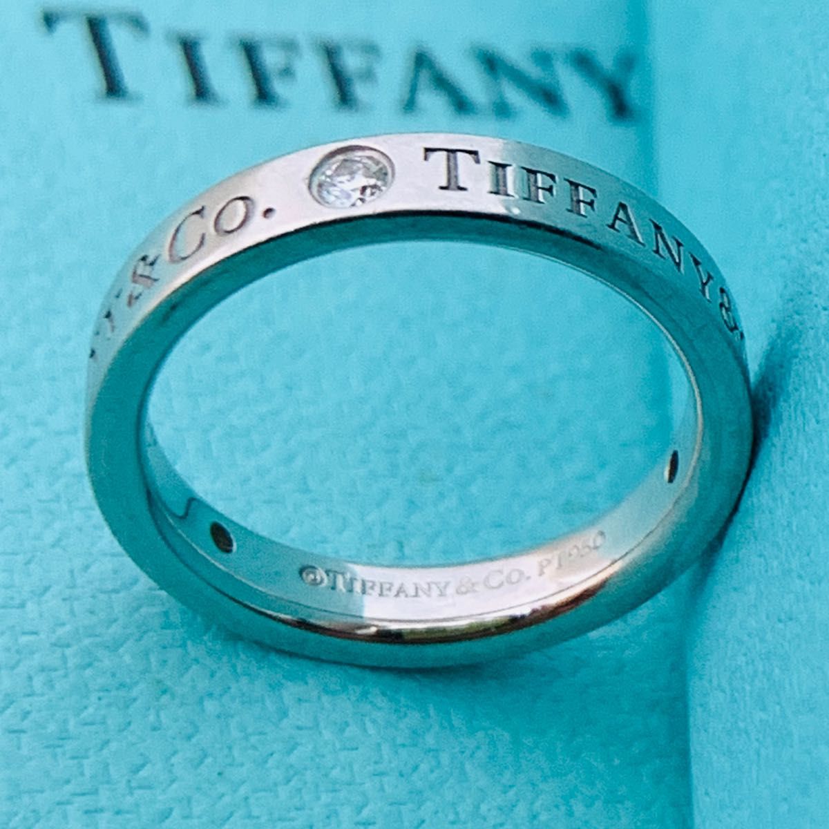 ティファニー TIFFANY プラチナ フラット バンド リング 指輪 6号