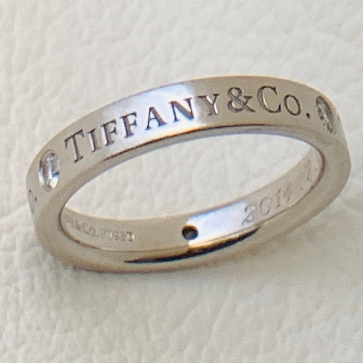 ティファニー TIFFANY プラチナ フラット バンド リング 指輪 6号