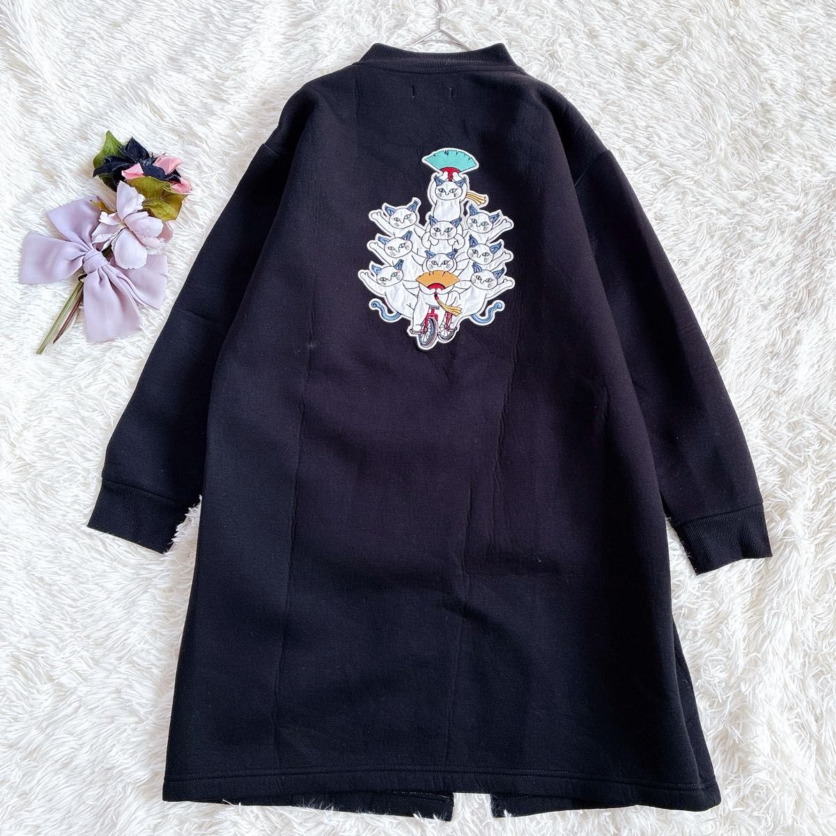 美品】グラニフ×石黒亜矢子コラボロングジップブルゾン ロングコート