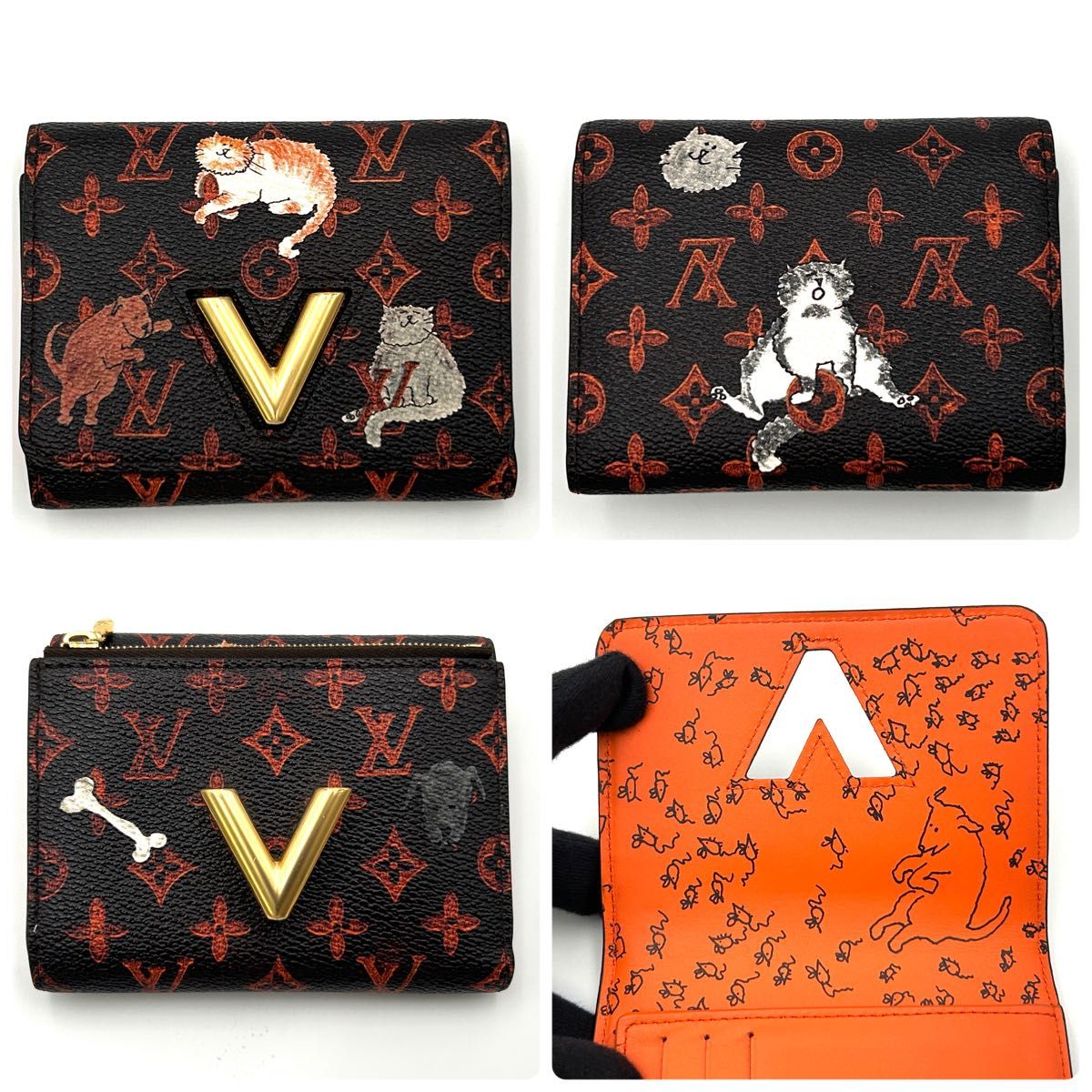 希少 】 LOUIS VUITTON ルイヴィトン キャットグラム ポルトフォイユ