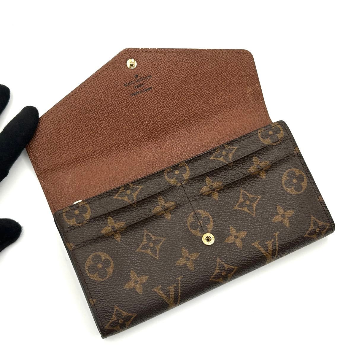 新型 LOUIS VUITTON ルイヴィトン モノグラム ポルトフォイユ サラ 長