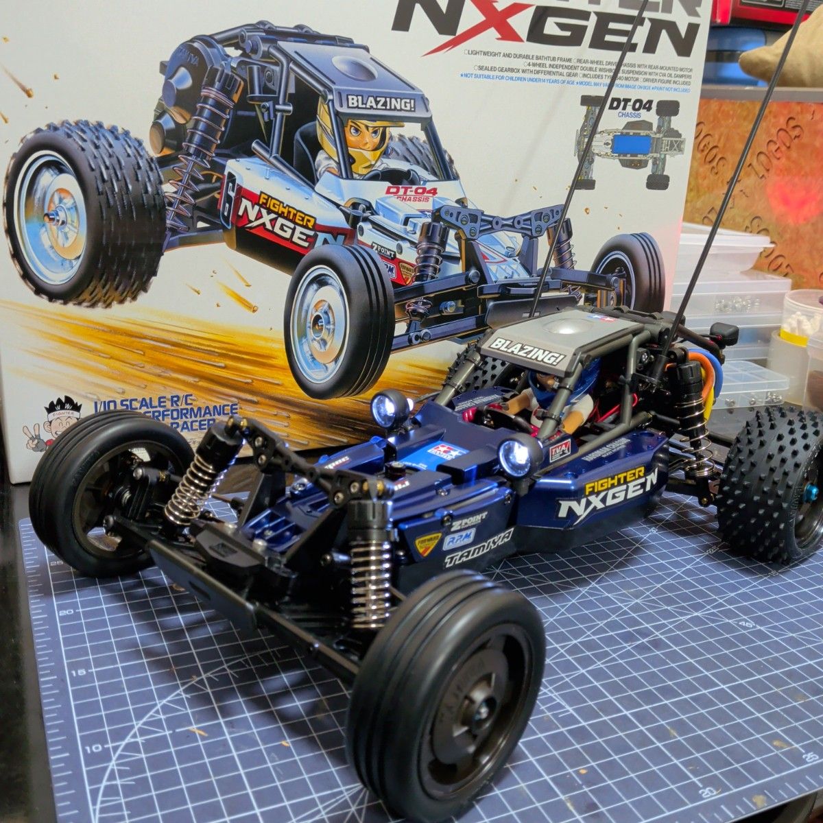 タミヤ DT04 ファイターネクスジェン ブラシレスカスタム LED付き