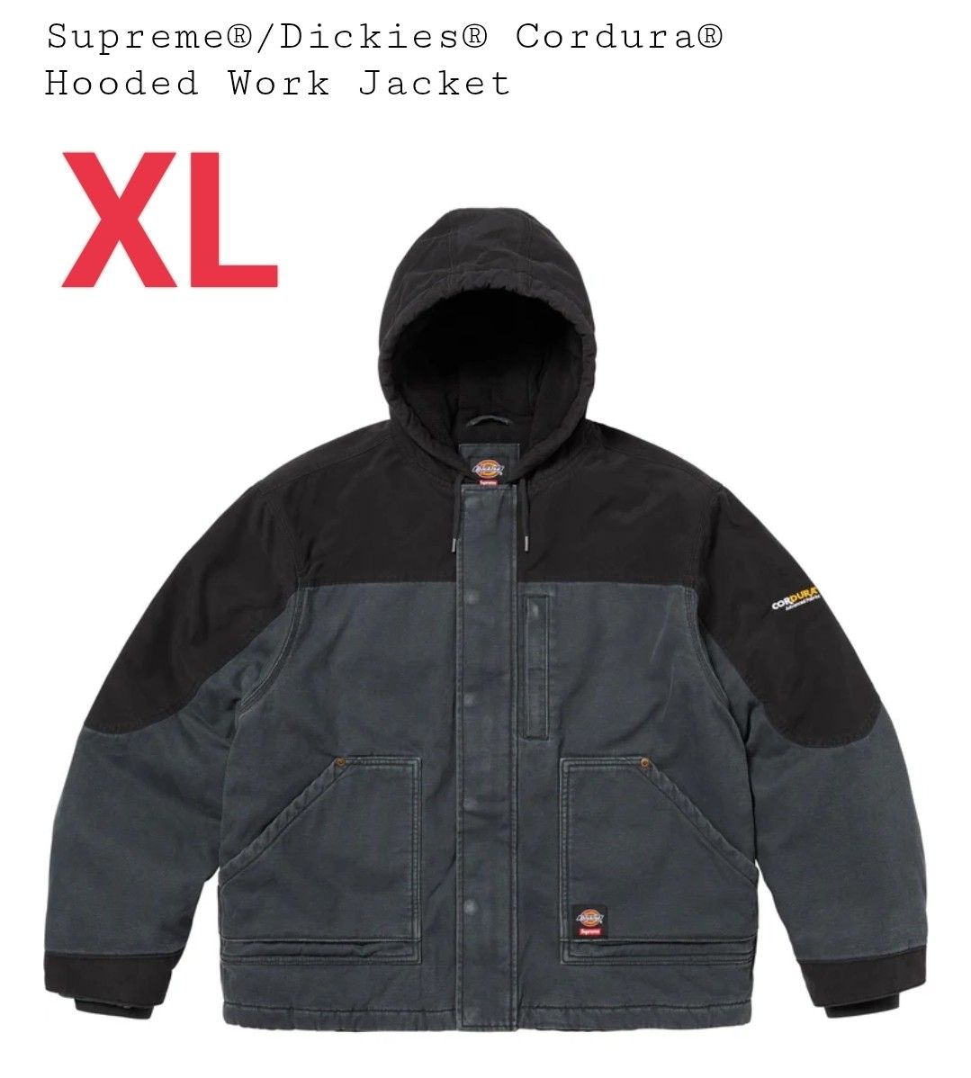 Supreme x Dickies Cordura Hooded Work Jacket Black XLサイズ 黒