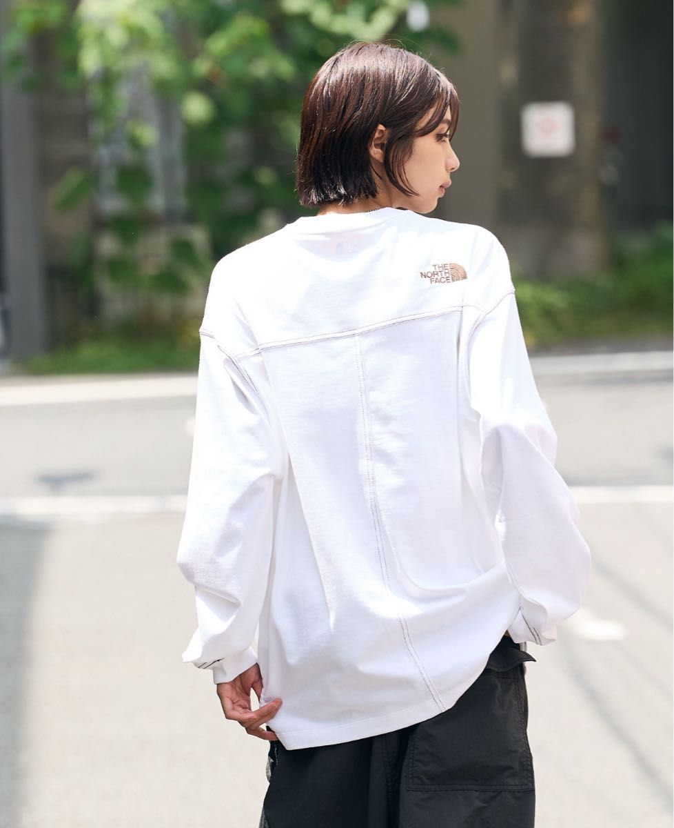 新品・韓国限定】ノースフェイス エッセンシャル ロンT Lサイズ ユニ