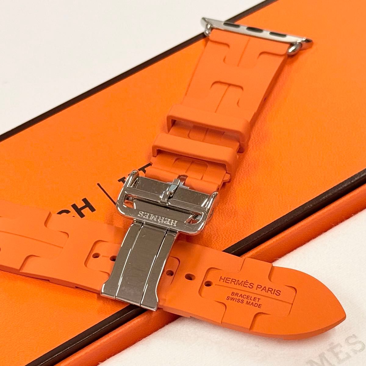 美品 キリム Apple Watch Hermes 46mm 45mm オレンジ シンプルトゥール