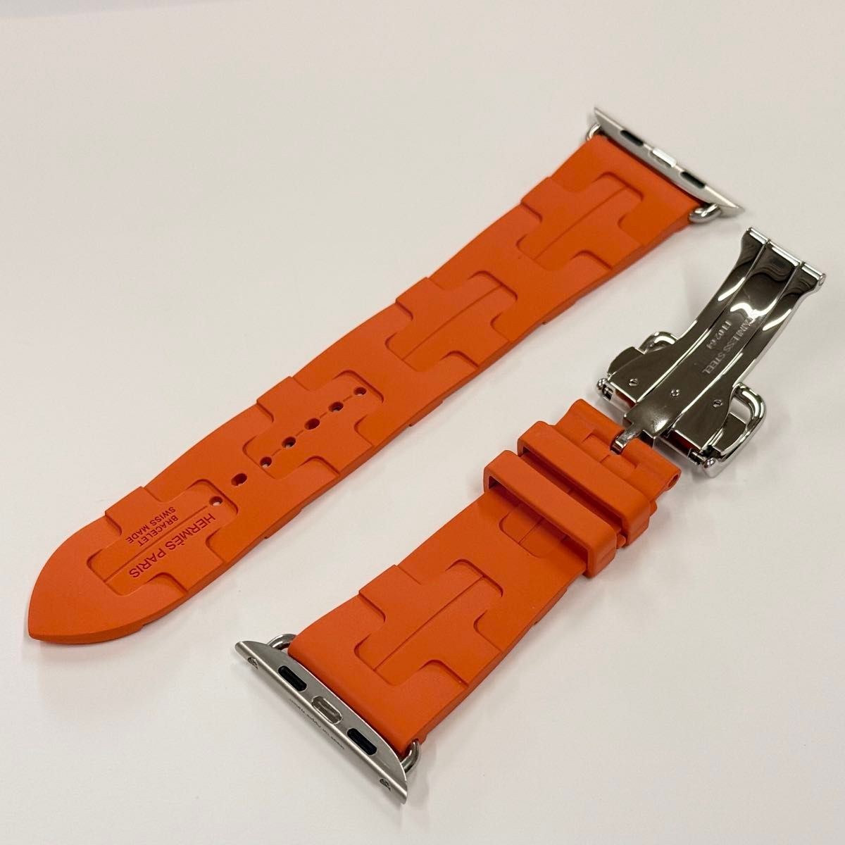 美品 キリム Apple Watch Hermes 46mm 45mm オレンジ シンプルトゥール