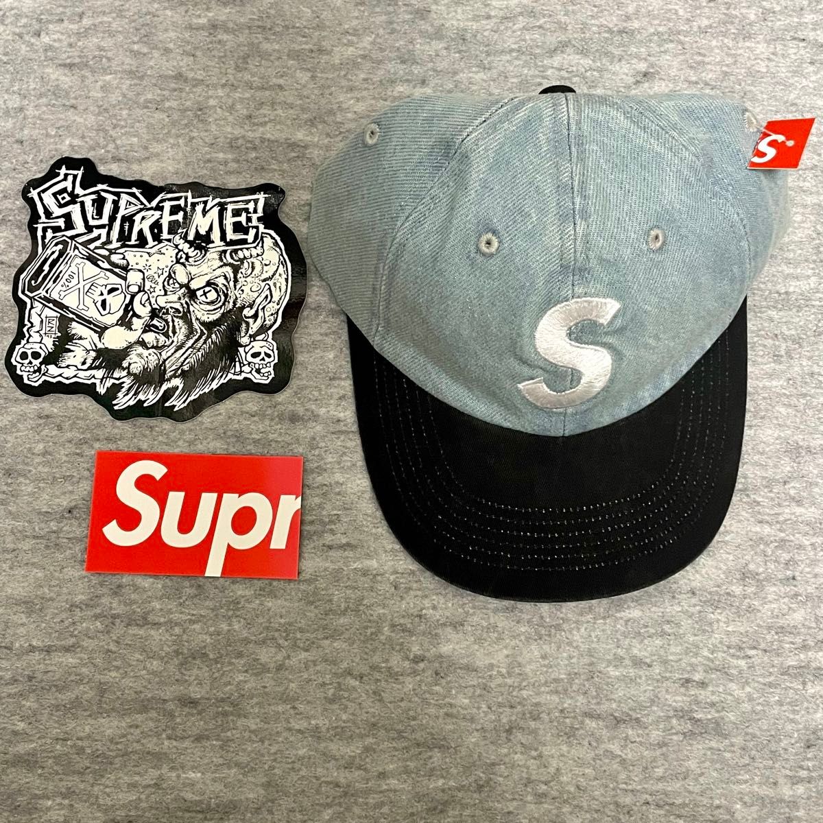 Supreme Pigment Coated 2-Tone S Logo 6-Panel Denimシュプリーム S