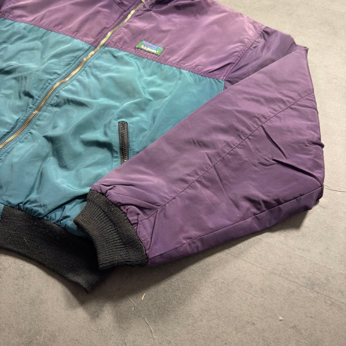 L L Bean 90s ウォームアップジャケット バイカラー裏フリース L古着