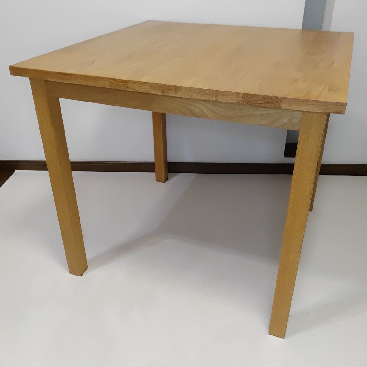 希少 廃盤 無印良品 ダイニングテーブル 80x80 天然木 オーク材 無垢