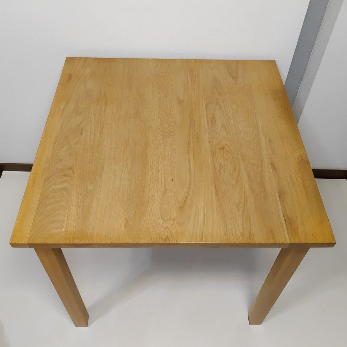 希少 廃盤 無印良品 ダイニングテーブル 80x80 天然木 オーク材 無垢