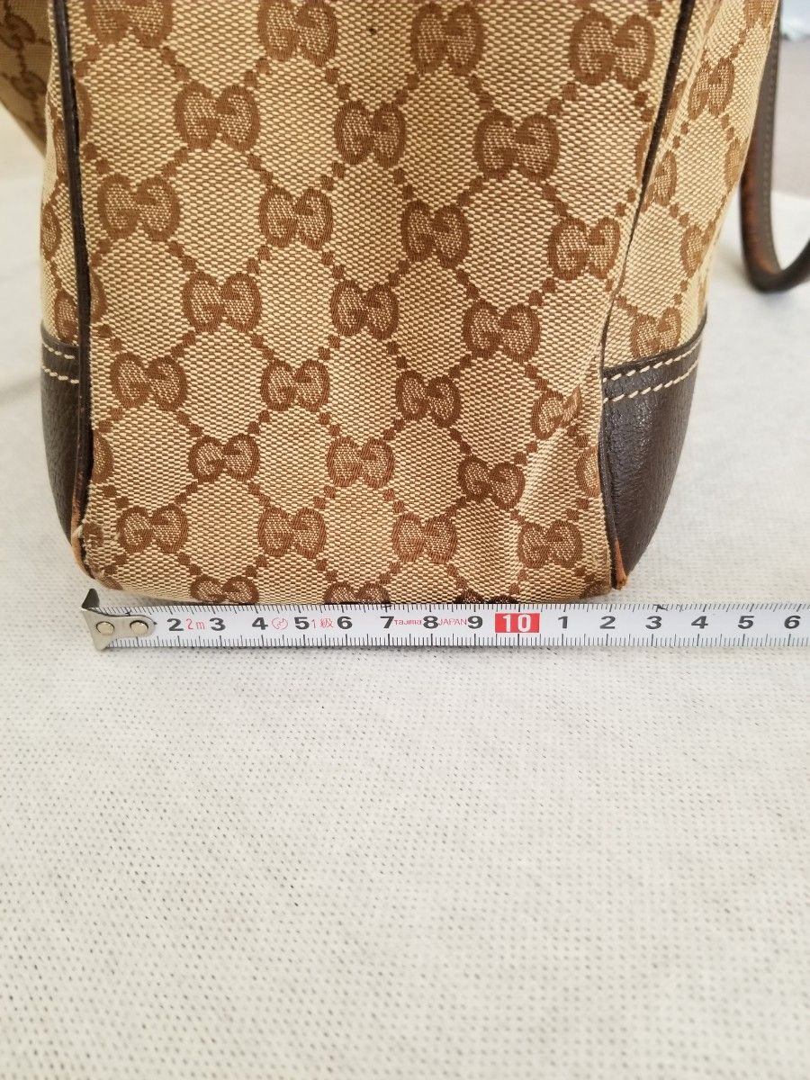 A4収納可】GUCCI グッチ GGキャンバス トートバッグ 161719 シリアル