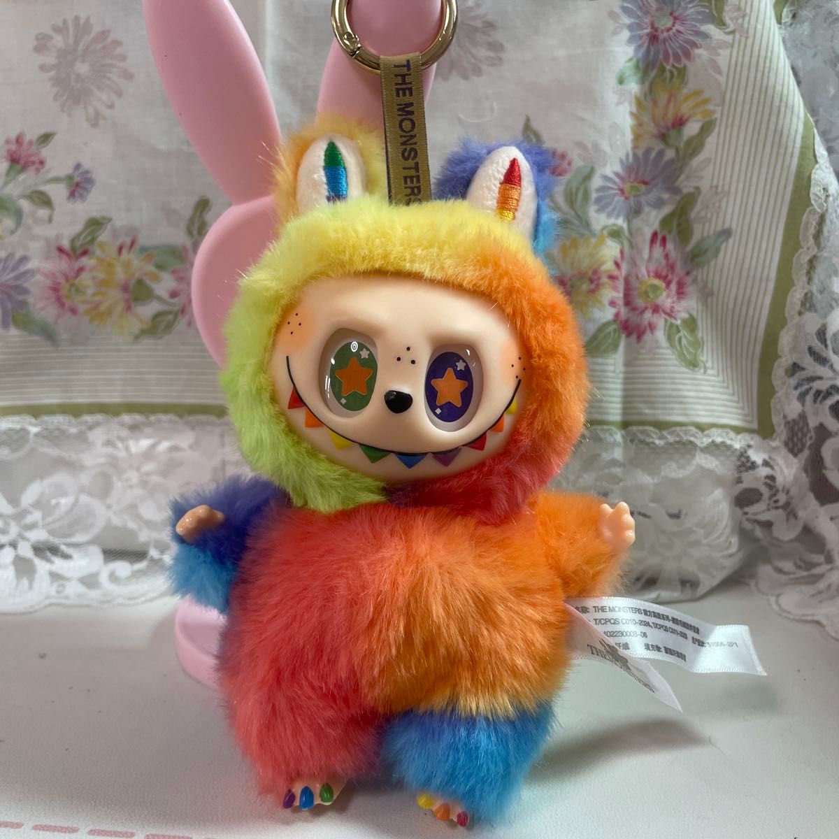 ラブブ LABUBU ぬいぐるみ キーホルダー 可愛い カラフル星目｜Yahoo