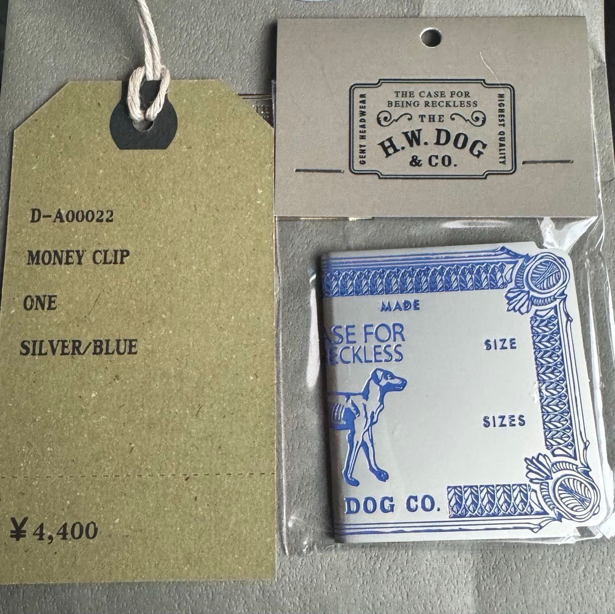 THE H W DOG&CO MONEY CLIP Silver BlueMONEY CLIP マネークリップ