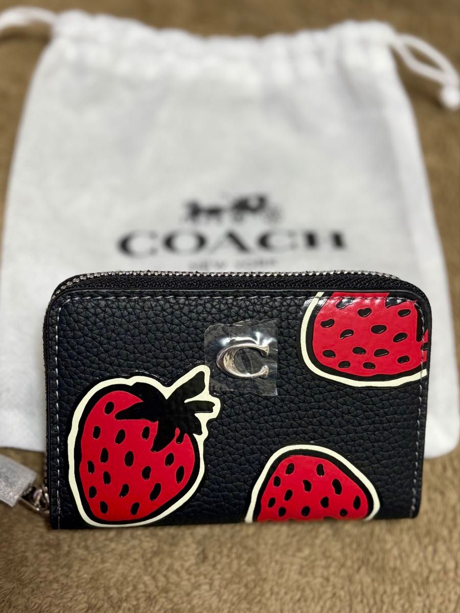 未使用】COACH コーチ スモール ジップ アラウンド カード ケース