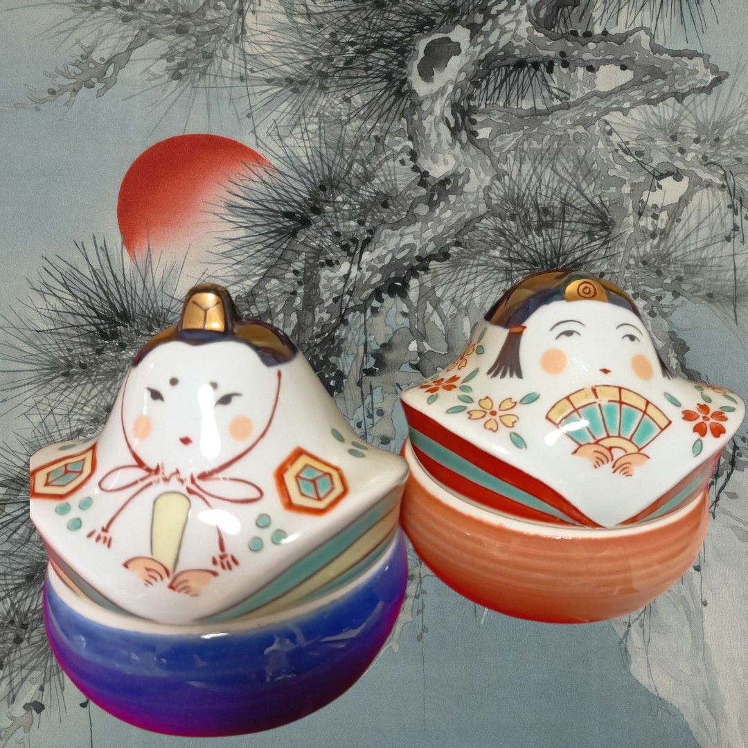 有田焼 幸楽窯 ／雛人形陶器製／薬味入れ／珍味入れ／お菓子入／小物入