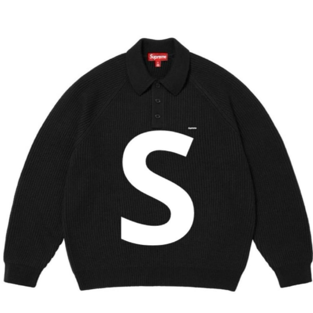 S 25fw Supreme Small Box Polo Sweater Black シュプリーム ポロ