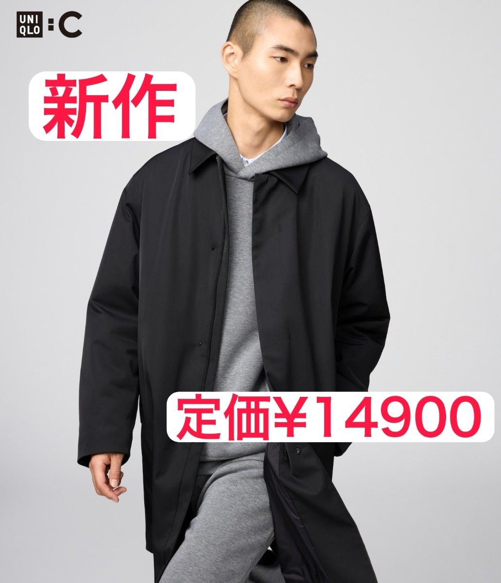 新品未使用】UNIQLO ユニクロ C パフテックハーフコート ブラック