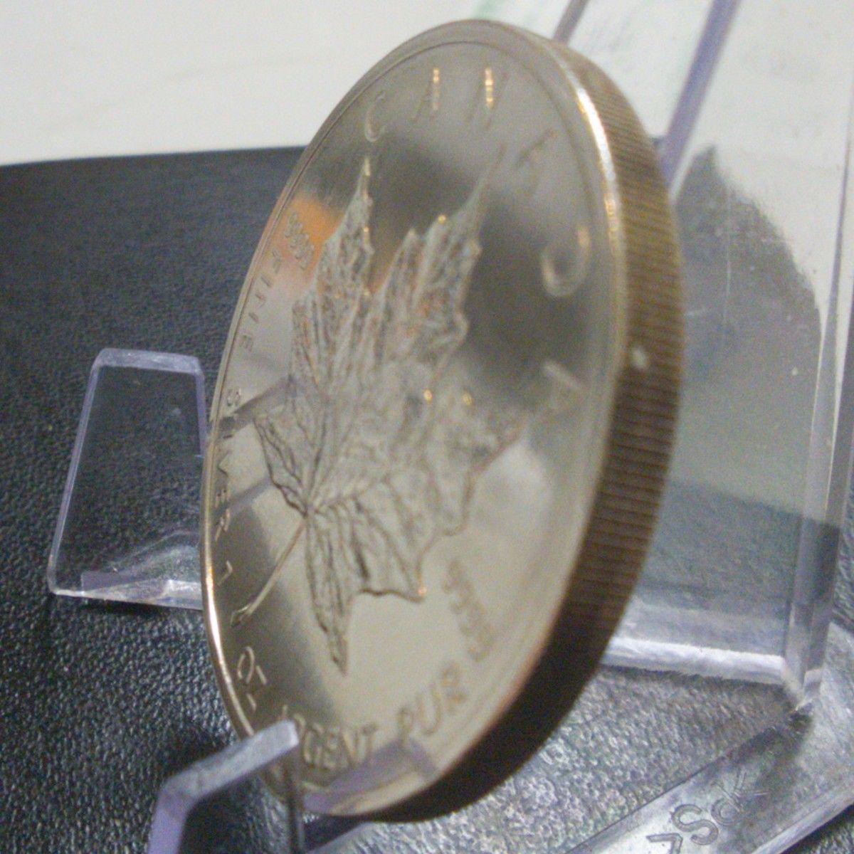 1997年 カナダ銀貨 5ドル メイプルリーフ1オンス銀貨 エリザベス第三