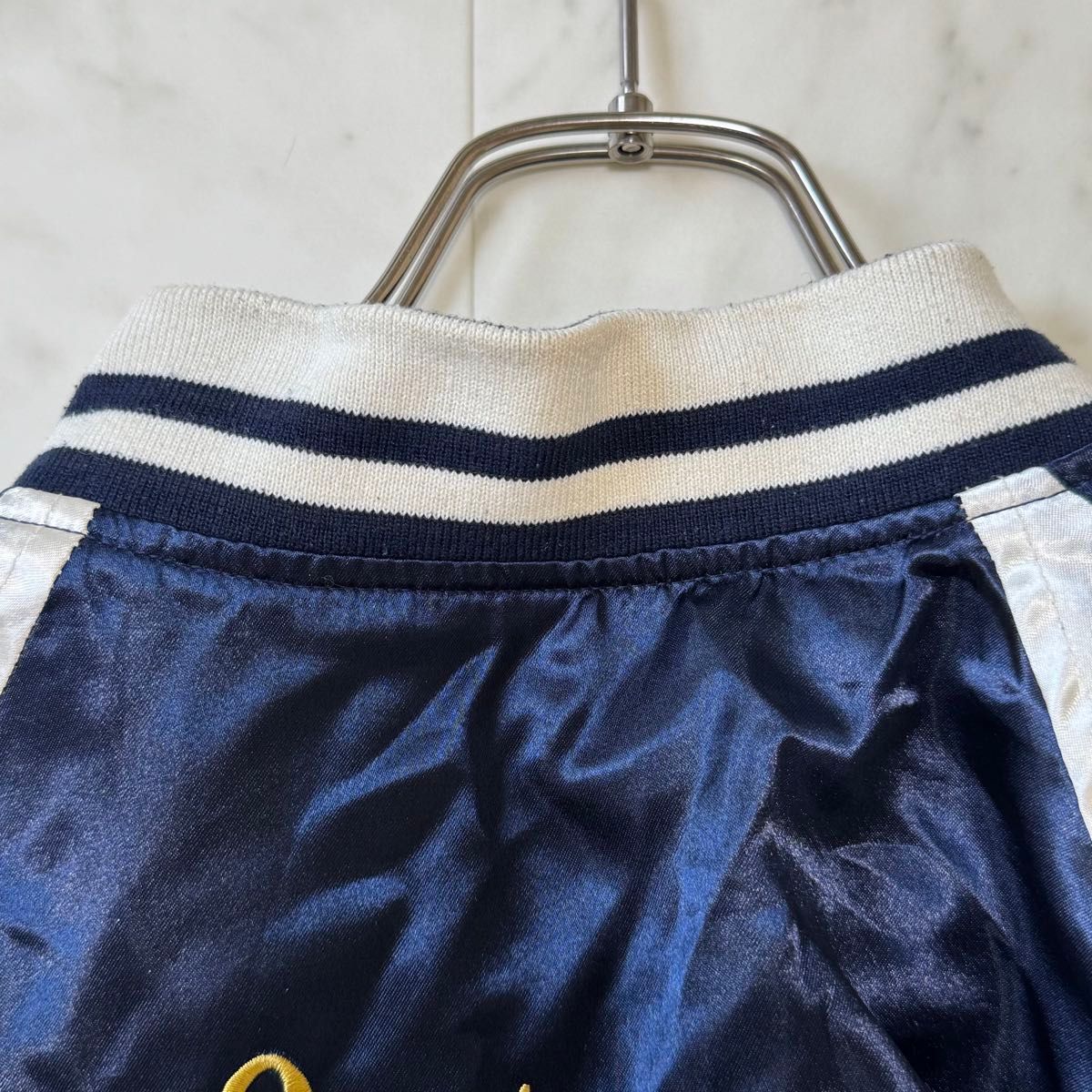 back number 虎柄刺繍 スカジャン リバーシブル ネイビー ブラック