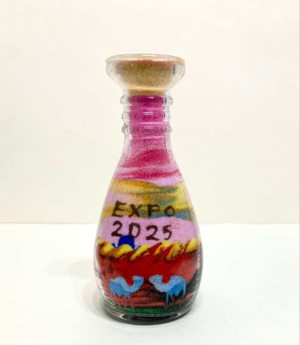 万博 ヨルダン 砂アート サンドアート 大阪関西万博 万博限定文字入り