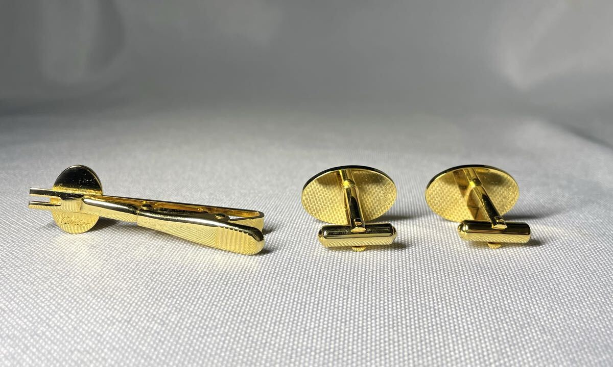 即決美品 Cartier カルティエ ダブルC ロゴ ヴィンテージ ネクタイピン