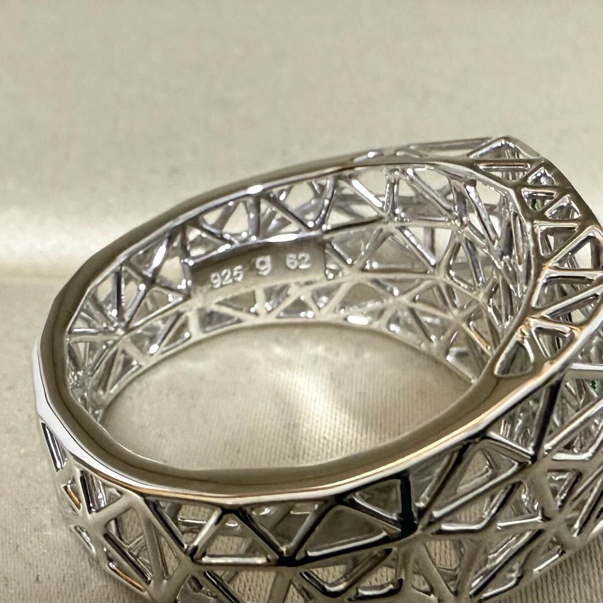 トムウッド TOMWOOD 未使用 リング 指輪 Mesh Ring Fern Green