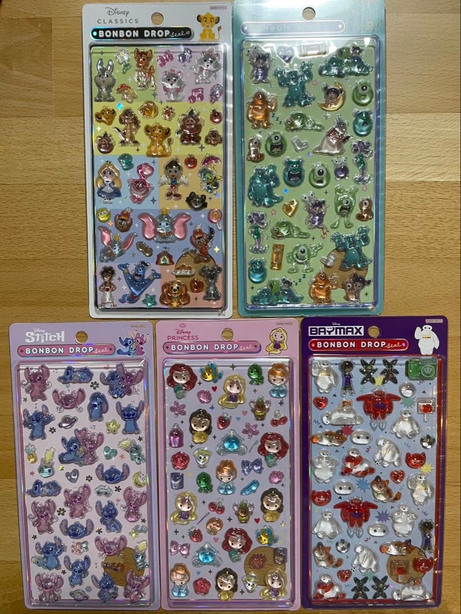 ディズニー ボンボンドロップ シール 5個セット まとめ売り｜Yahoo