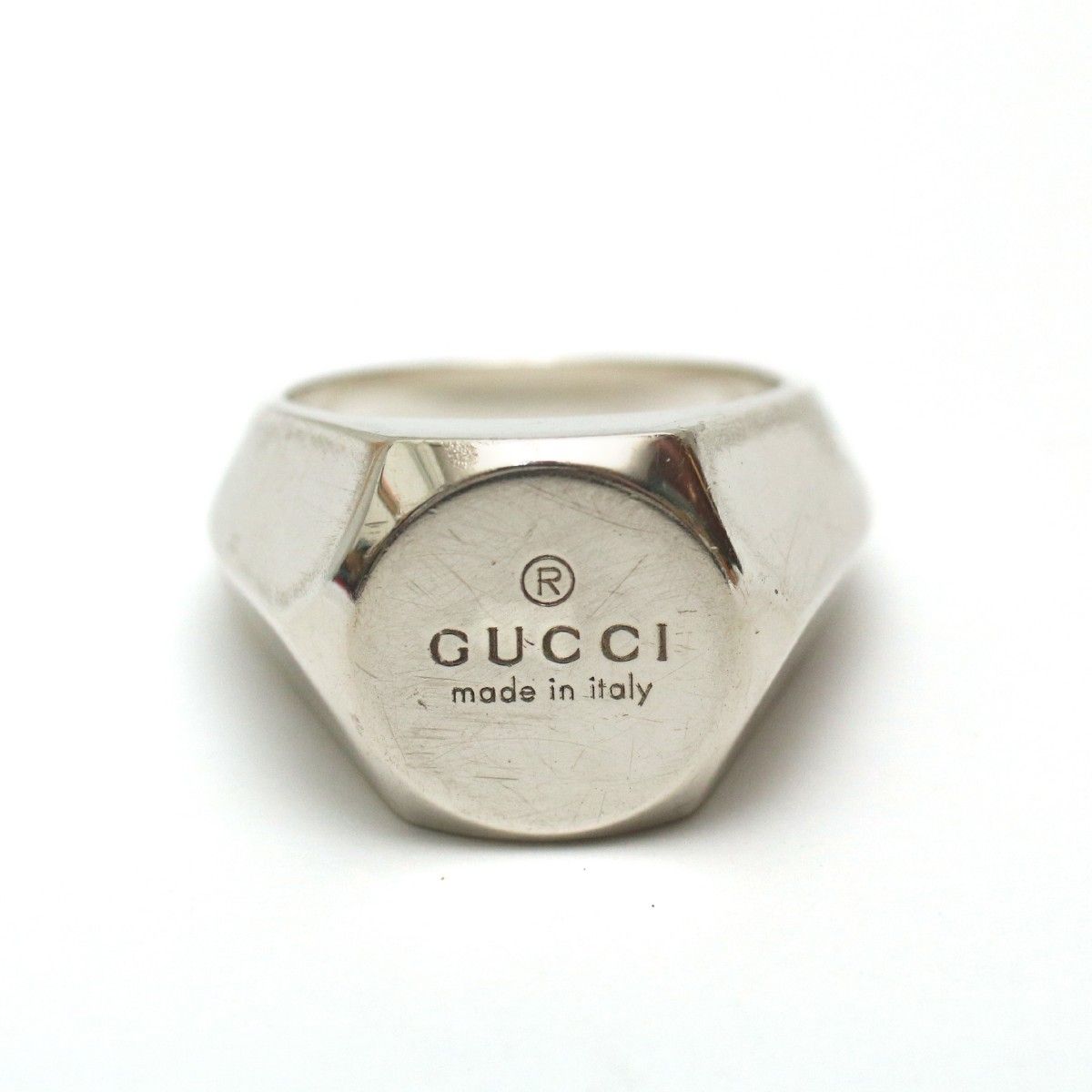 グッチ GUCCI ヘキサゴン スタンプロゴ スターリングシルバー SV925 16