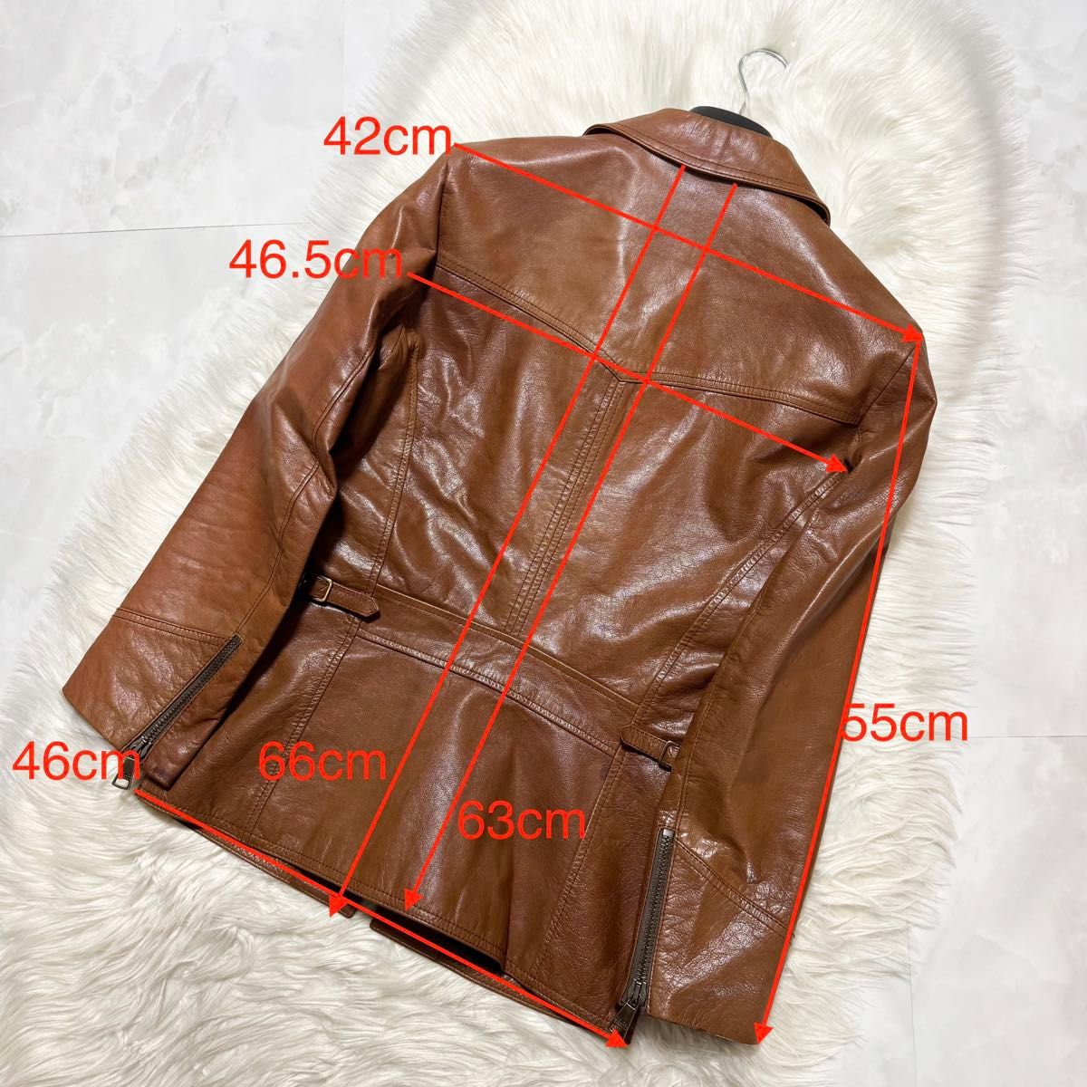 本物 ランウェイ ドルチェ＆ガッバーナ ZIP UP レザー ジャケット 44