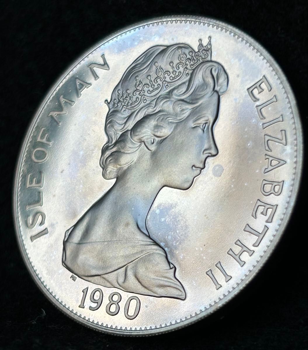 マン島 1980-PM Proof 1クラウン銀貨 ダービー200年｜Yahoo!フリマ（旧