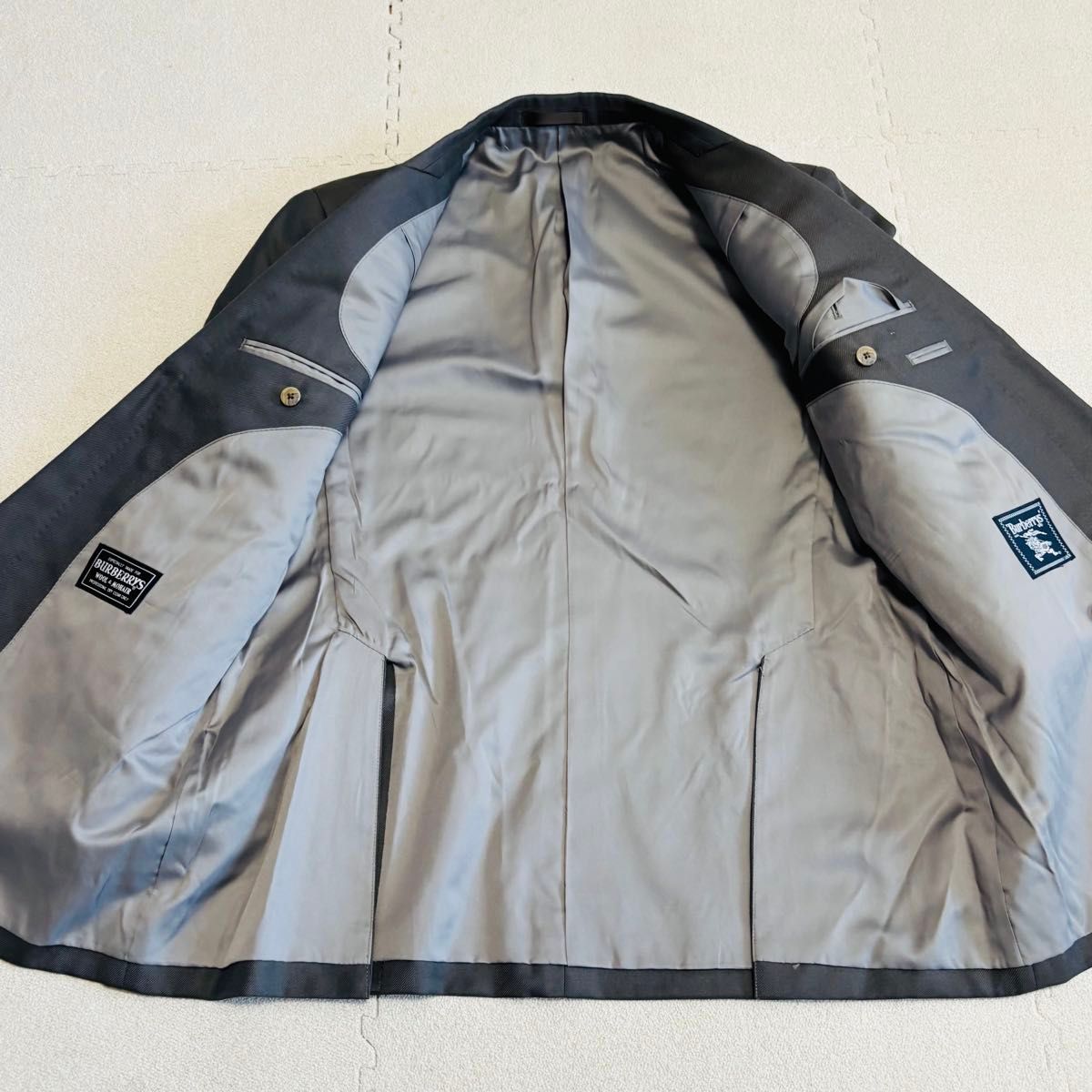 ヴィンテージ BURBERRY バーバリー スーツ ダブル セットアップ グレー