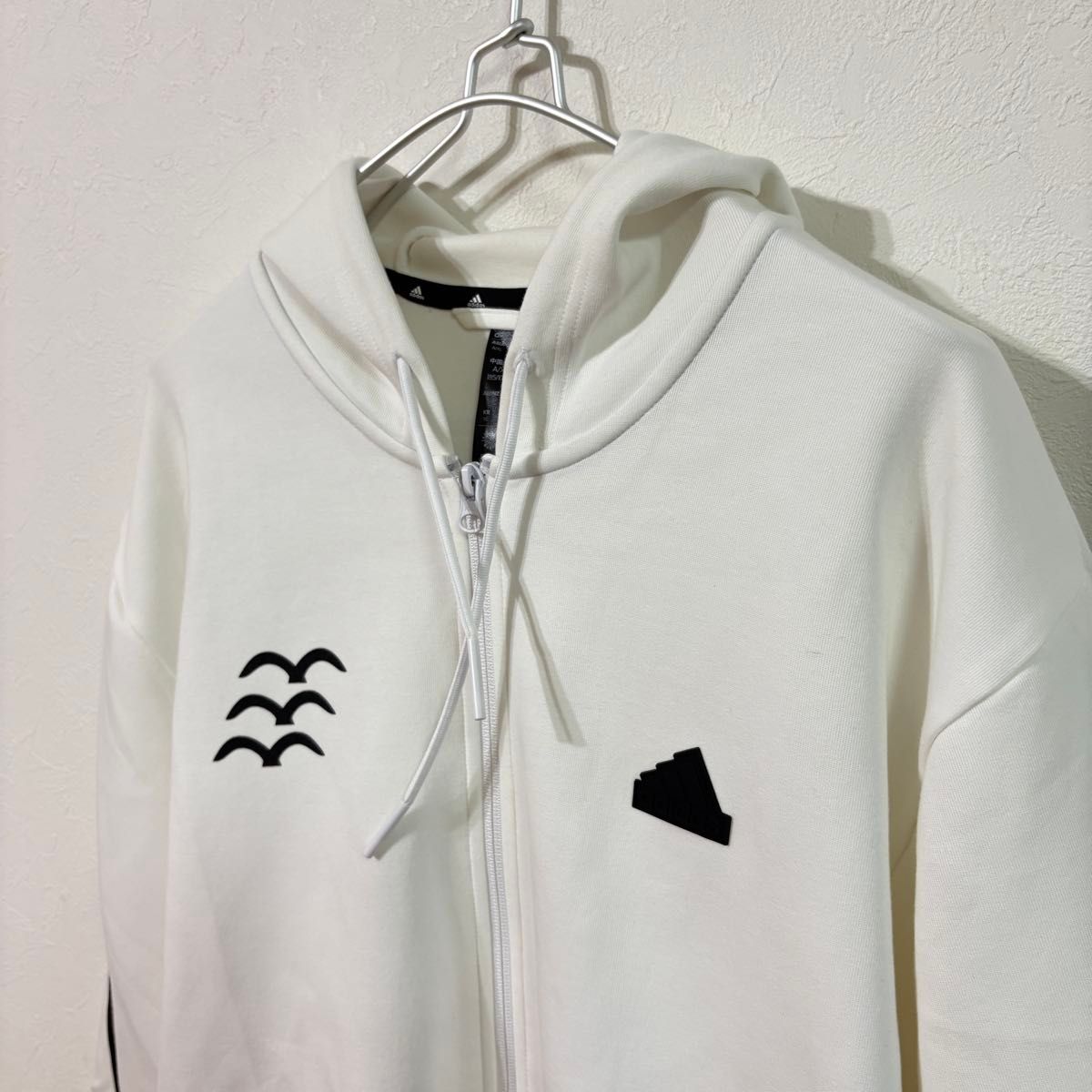 adidas】横浜F・マリノス スウェットFZフーディ メンズ2XL ホワイト