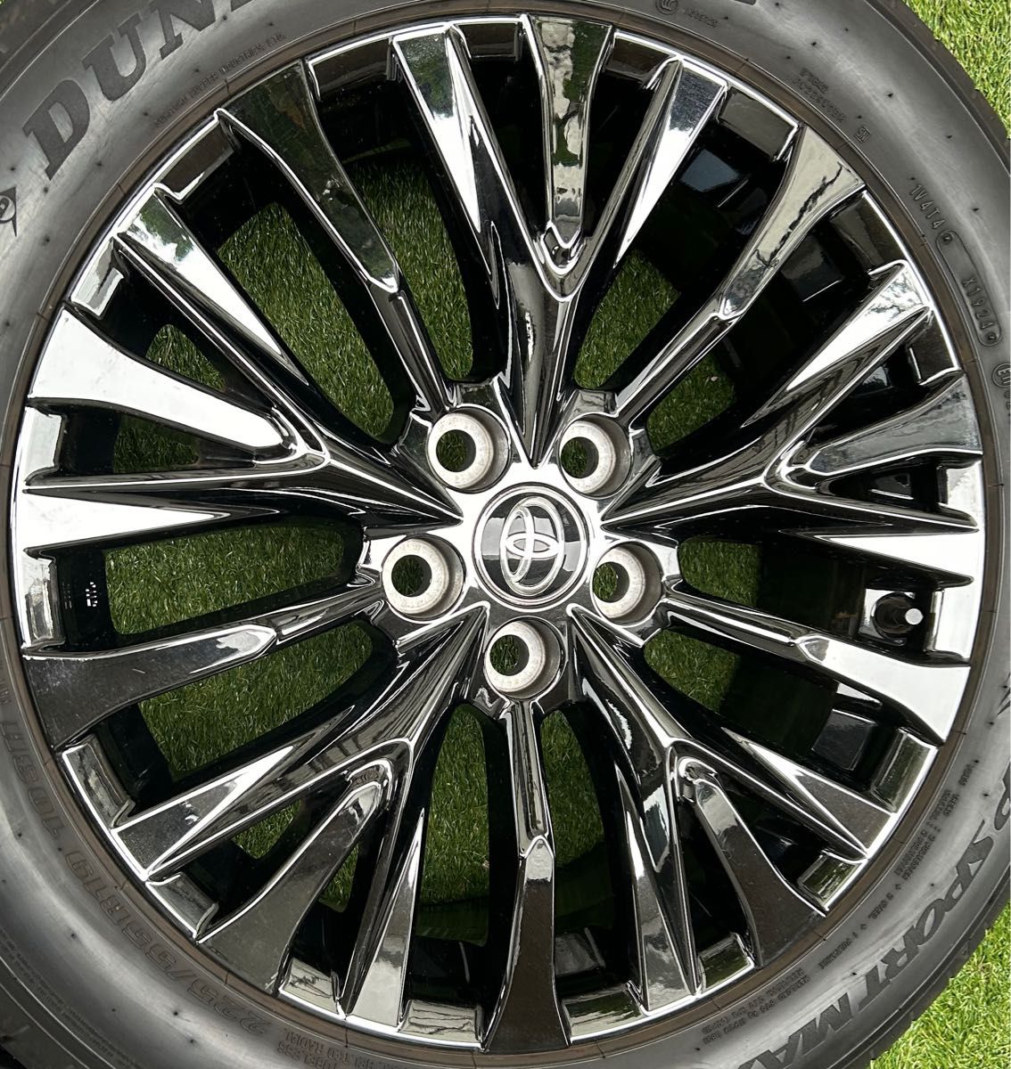 225/55R19 5本スポークホイールセット 40ヴェルファイア zプレミア 225