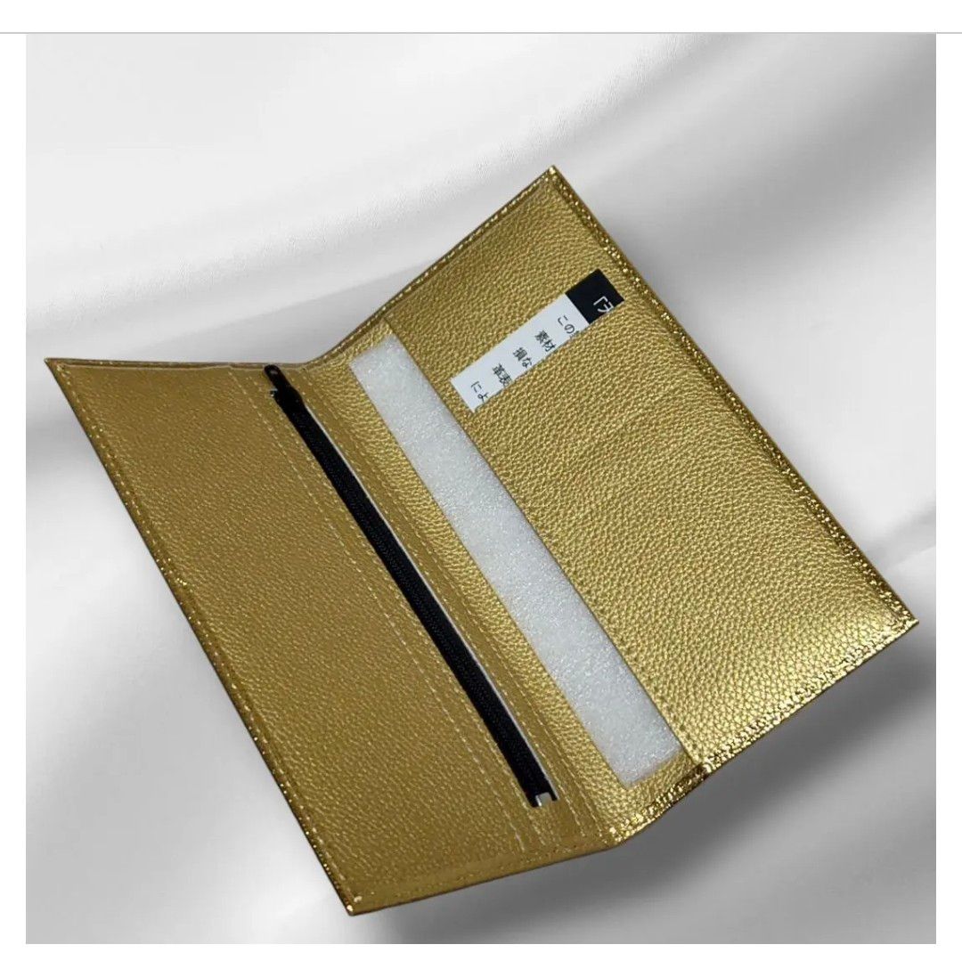 皇居 限定 長財布 金 ＆ 銀 2点セット 東御苑 本丸 売店 本革 ゴールド