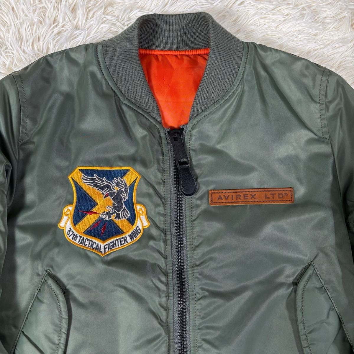 美品 AVIREX フライトジャケット MA-1 リバーシブル ワッペン US AIR