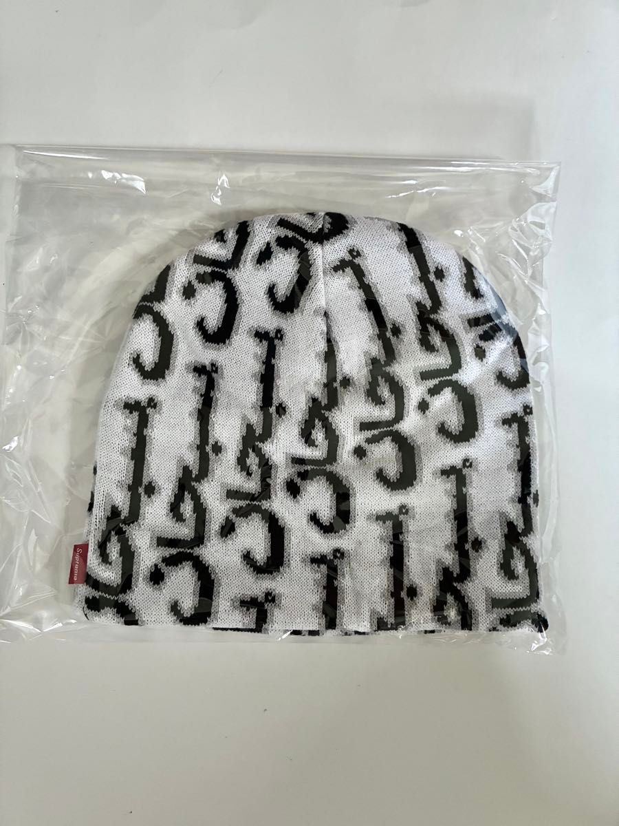 25FW Supreme Arabic Jacquard Beanie White シュプリーム アラビック