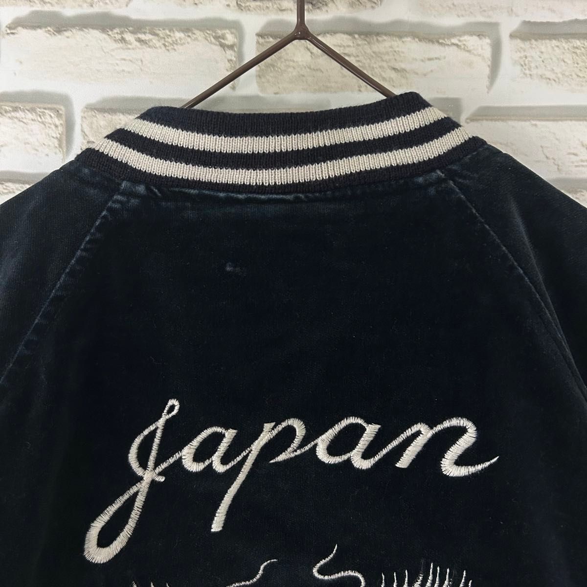 JUNGLE STORM スカジャン ベロア 龍 全面刺繍 袖刺繍 90s ブラック