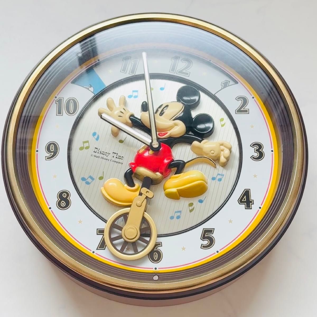動作OK SEIkO セイコー RE565W 電波時計 ウェーブシンフォニー リズム
