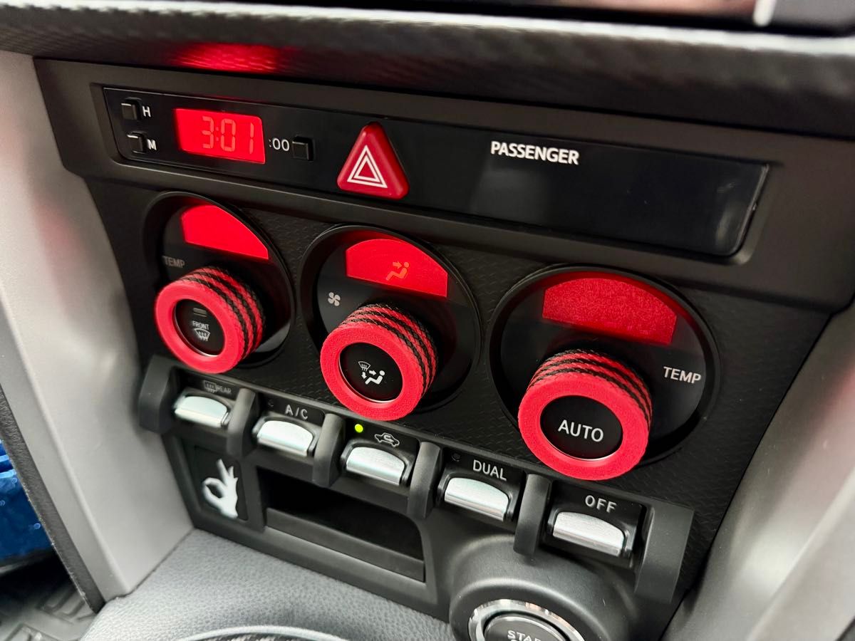 LED打ち替え済86 ZN6 BRZ ZC6エアコンパネル 時計・ハザード付き 楽天