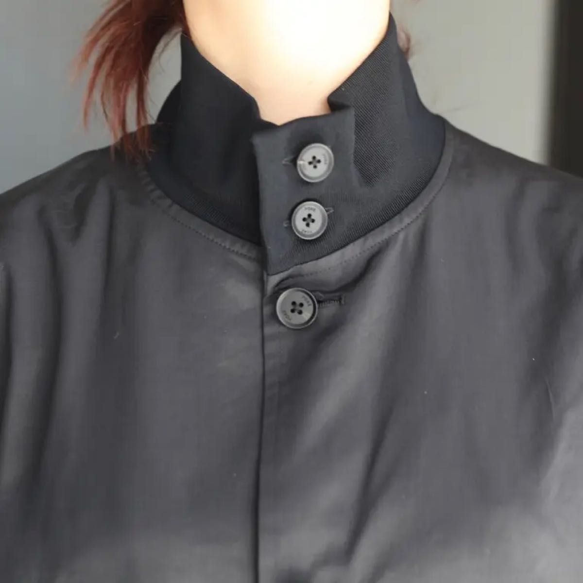 YOKE】25AW SILK NYLON DRIVING BLOUSON 3 ブラック シルクナイロン