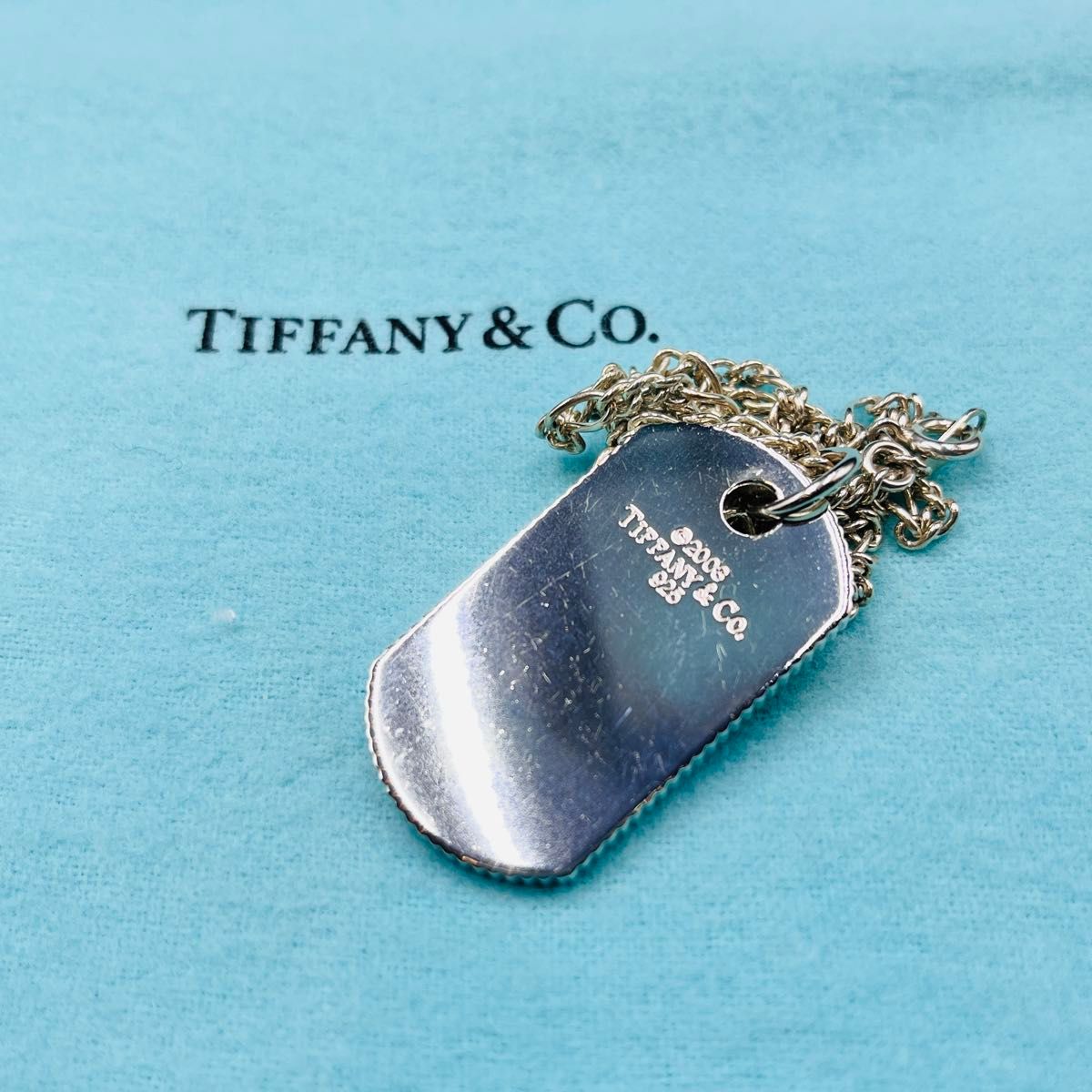 Tiffany&Co ティファニー ネックレス ドッグタグ コインエッジ ID