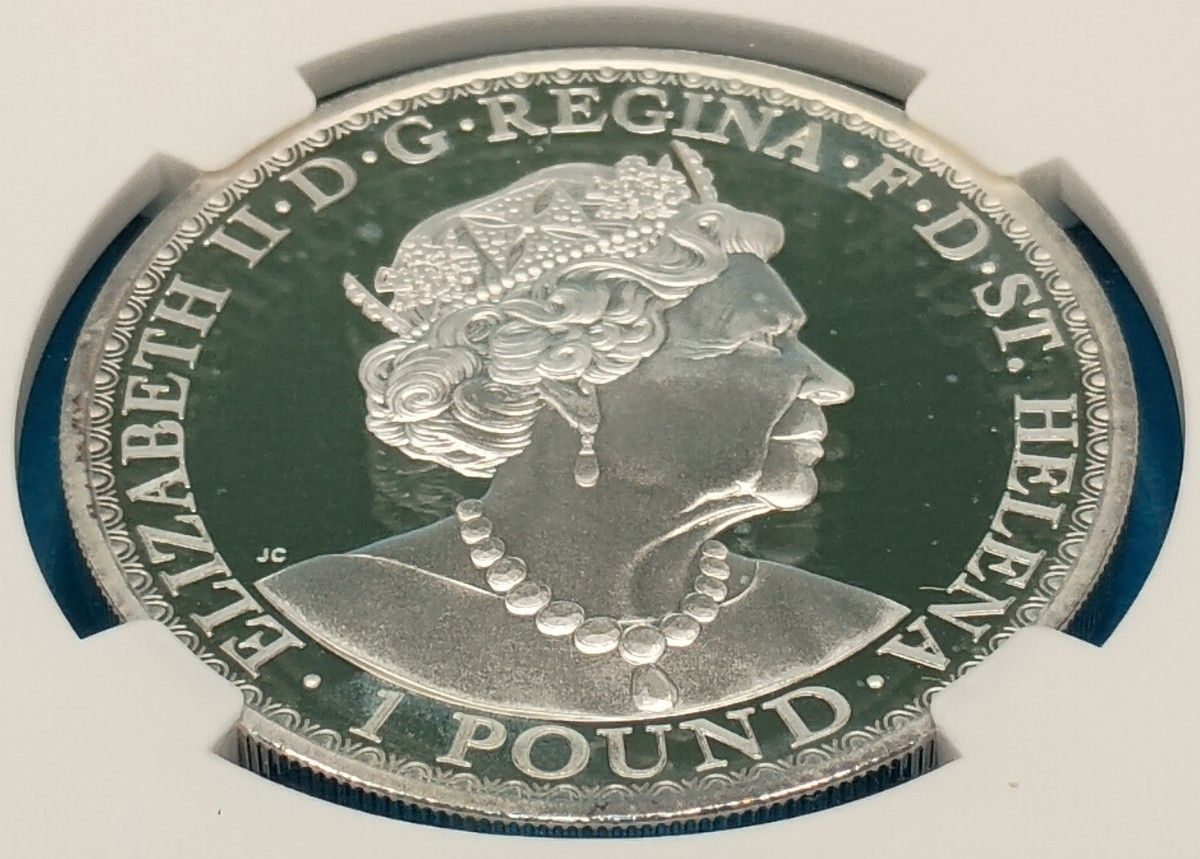 2020 セントヘレナ ウナとライオン 1ポンド プルーフ銀貨 NGC PF69UC