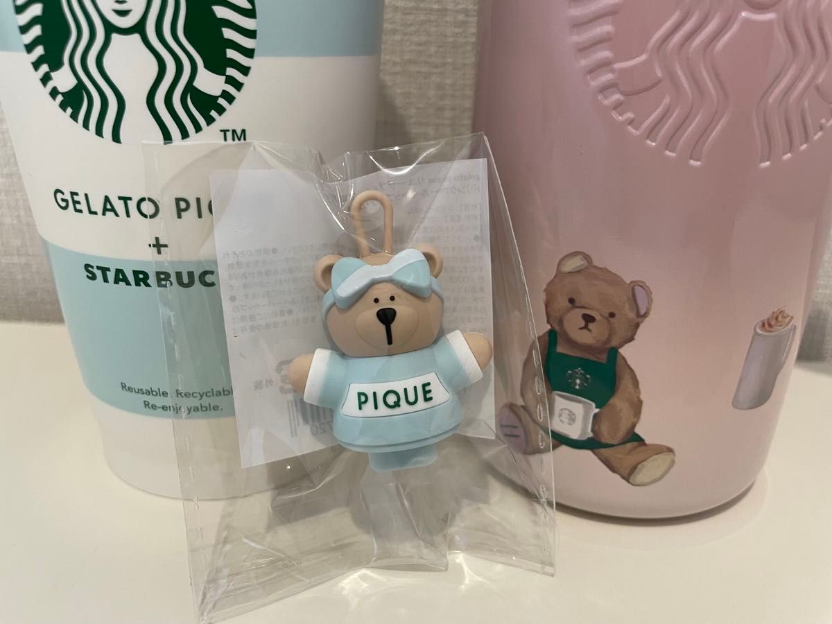 スターバックス ジェラピケ ジェラートピケ リッドカバーベアチャーム