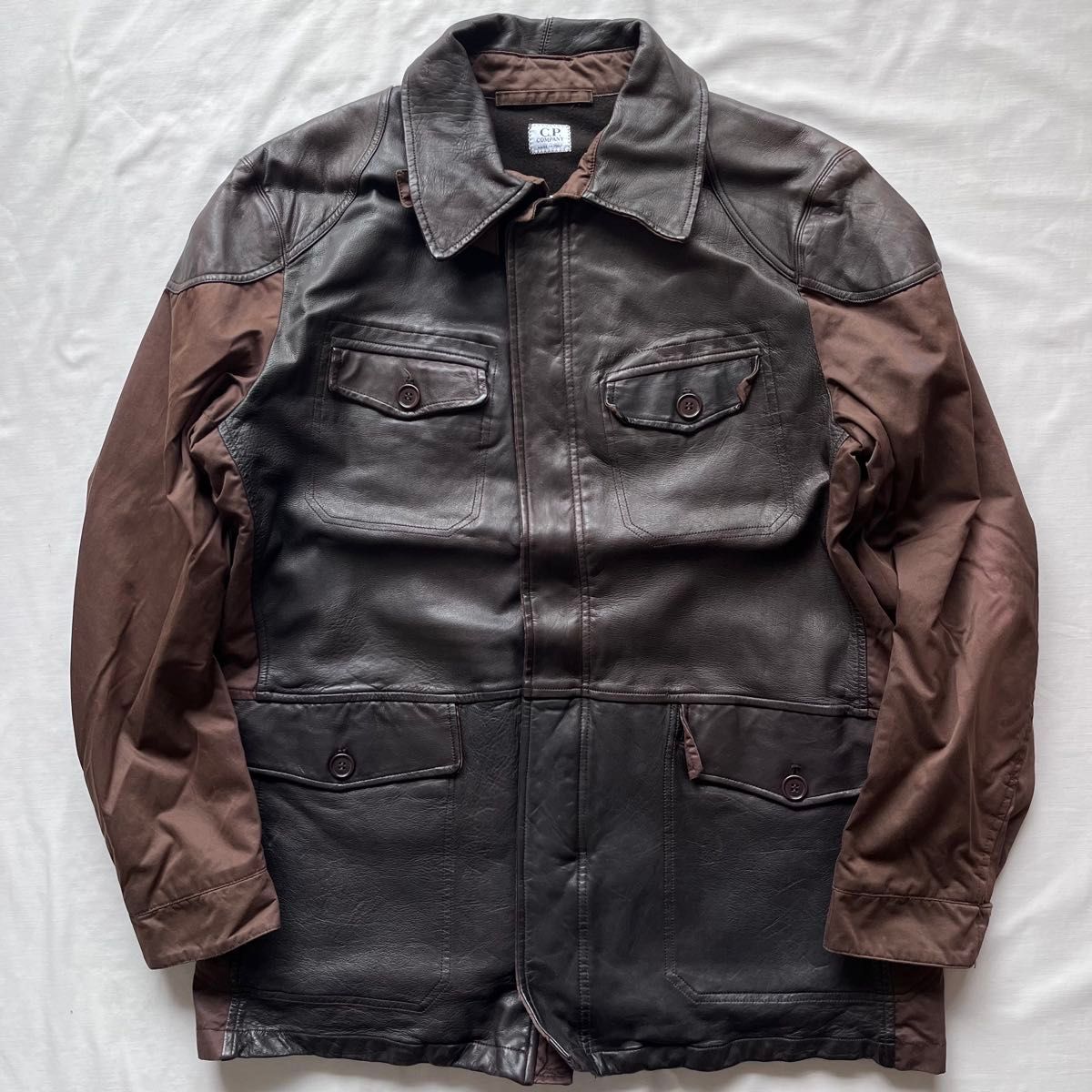 c p company シーピーカンパニー レザージャケット ブラウン