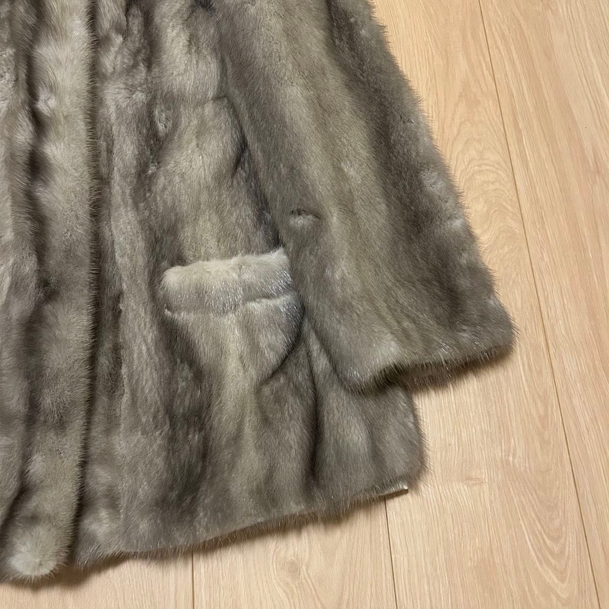 レアデザイン】サファイアミンク 毛皮 コート ファー 最高級 MINK AL