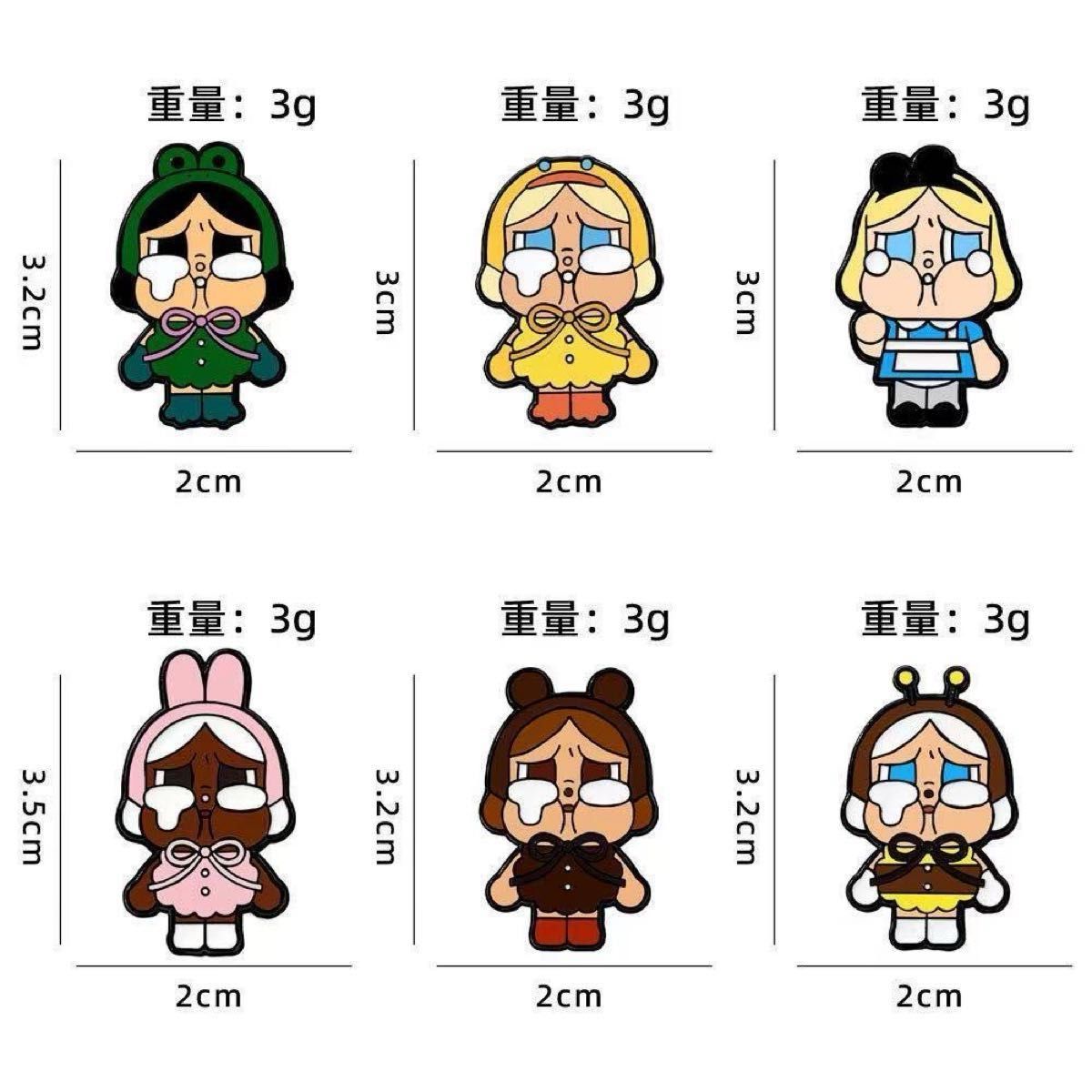 新品N 018】6点セット今人気 キャラクター ピンバッジ ピンバッチ