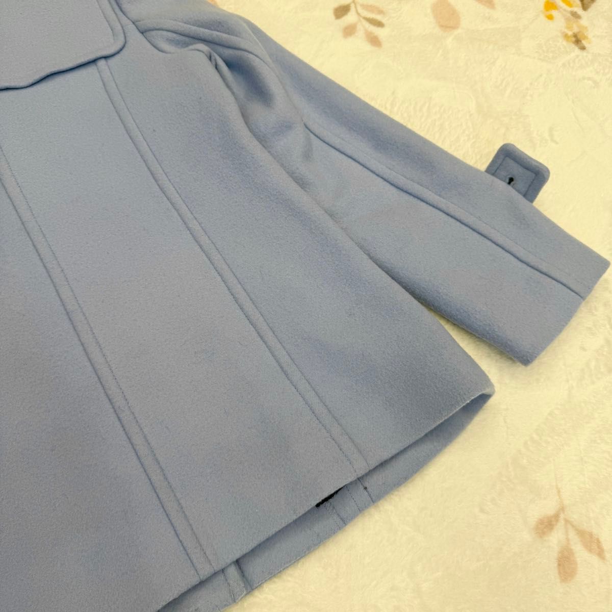 美品 BLUE LABEL CRESTBRIDGE ダッフルコート 水色 38 M ブルー