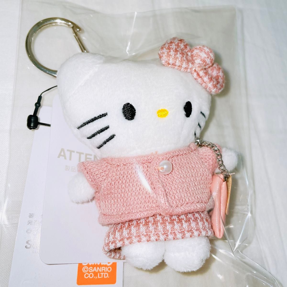 LOWRYSFARM×HELLOKITTY ハローキティ トイキーホルダー ツイードピンク